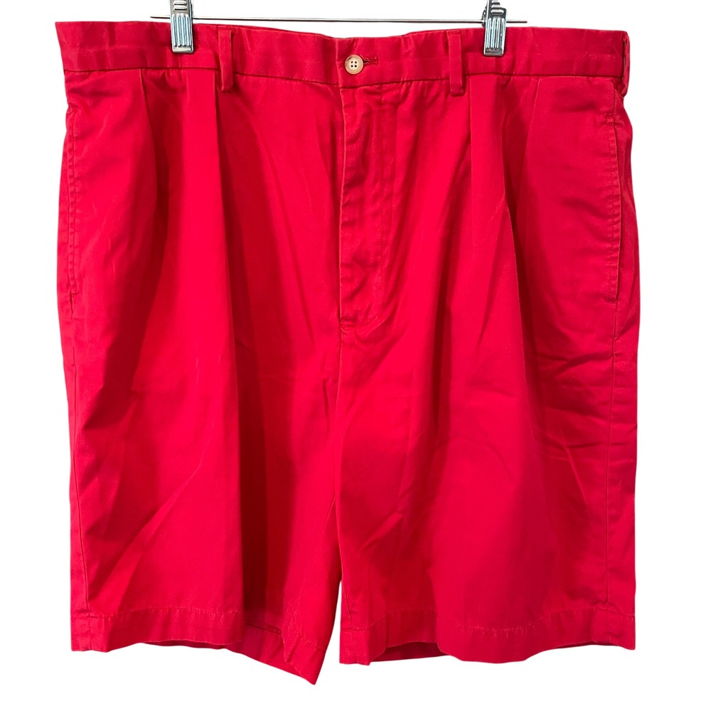 Polo Golf Ralph Lauren Mens Red Fairway Shorts Pleated Cotton Size 38 RN41381
